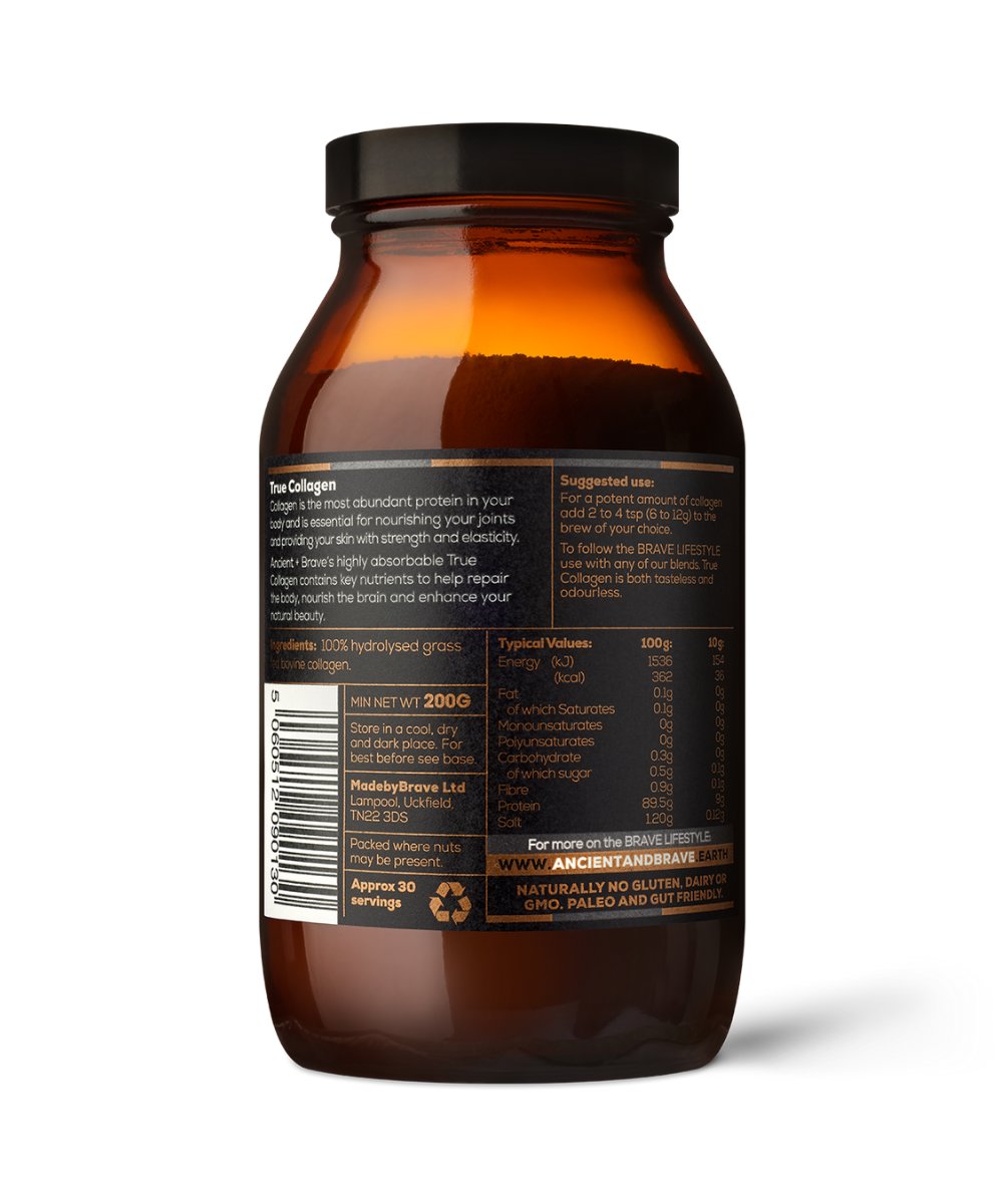 Ancient + Brave True Collagen 200g Glass Jar - 40 Servings