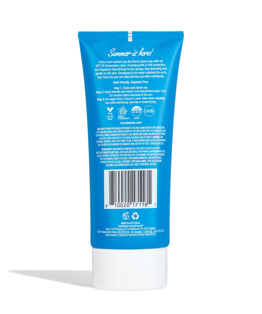 Bondi Sands SPF 30 Lotion Fragrance Free Suncreen Lotion