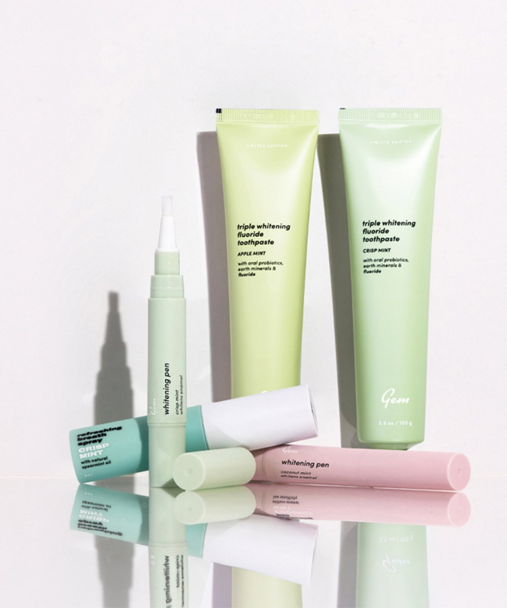 Gem Triple Whitening Toothpaste Fluoride Mint