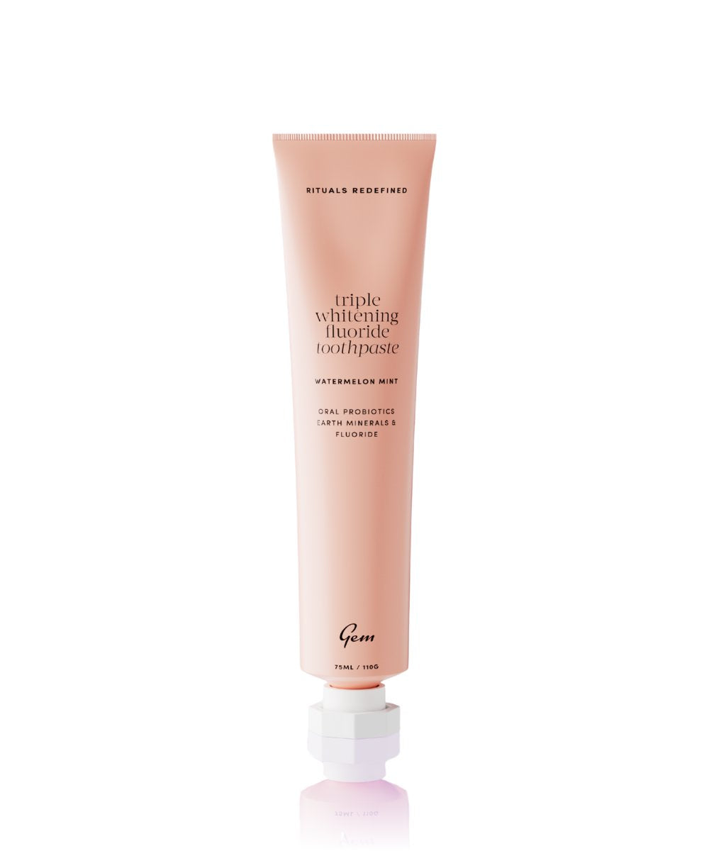 Gem Triple Whitening Toothpaste Fluoride Watermelon