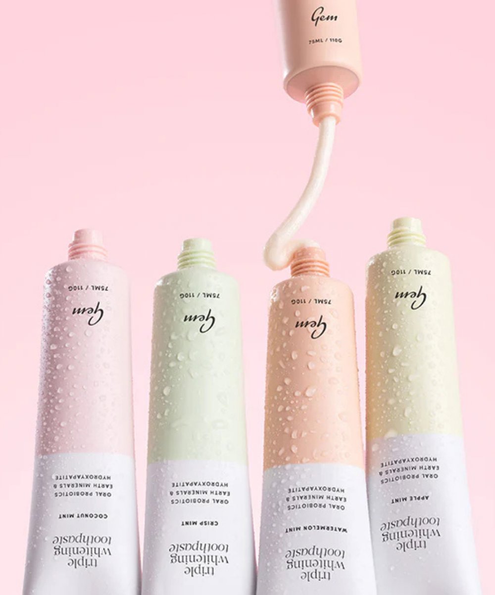 Gem Triple Whitening Toothpaste Pink Marshmallow