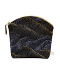 Holistic Silk Limited Edition Lavender Make Up Bag - Gold Waves Silk Brocade