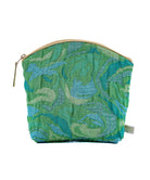 Holistic Silk Limited Edition Lavender Make Up Bag - Textured Jade Silk Brocade 