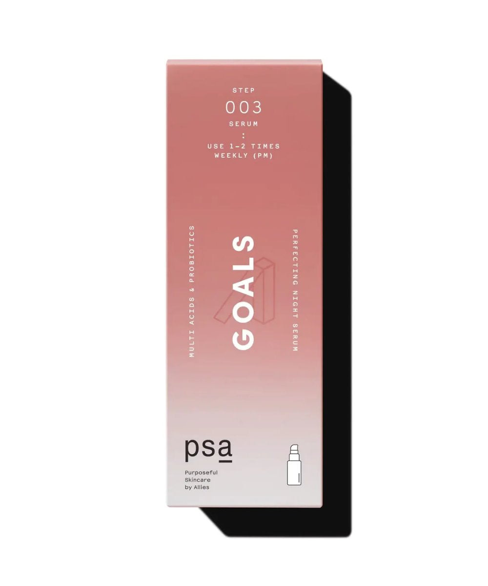 PSA Skincare GOALS Multi Acids & Probiotics Perfecting Night Serum