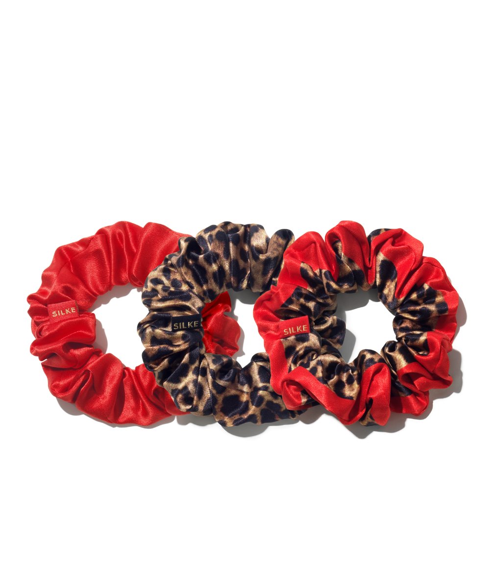 SILKE London SILKE Hair Scrunchies - Leopard Red