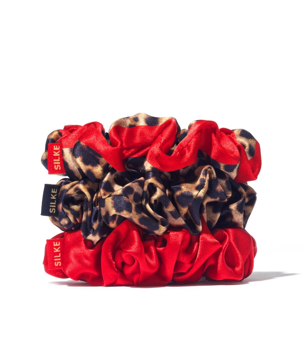 SILKE London SILKE Hair Scrunchies - Leopard Red