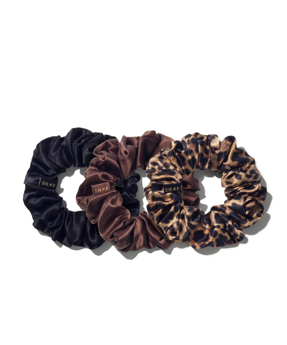 SILKE London SILKE Hair Scrunchies - Leopard Tonal