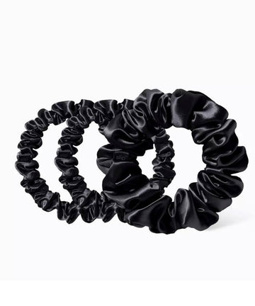 Slip Pure Silk Back To Basics Assorted Scrunchie Set Black