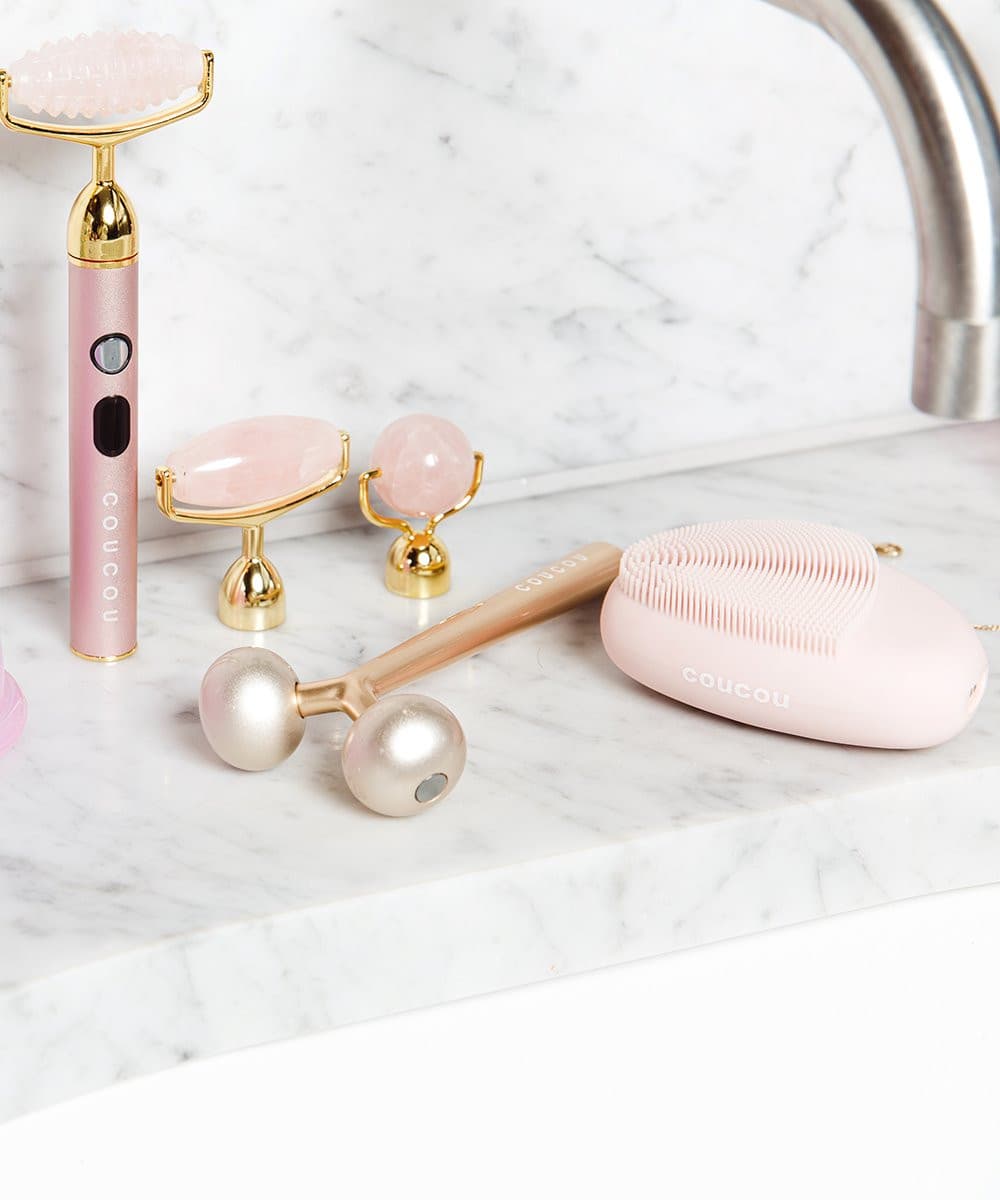 The Coucou Club Coucou Rose Quartz Cleansing Brush