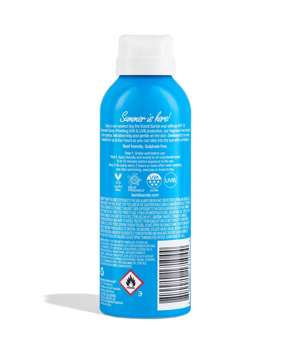 Bondi Sands SPF 30 Aerosol Mist Spray Fragrance Free 