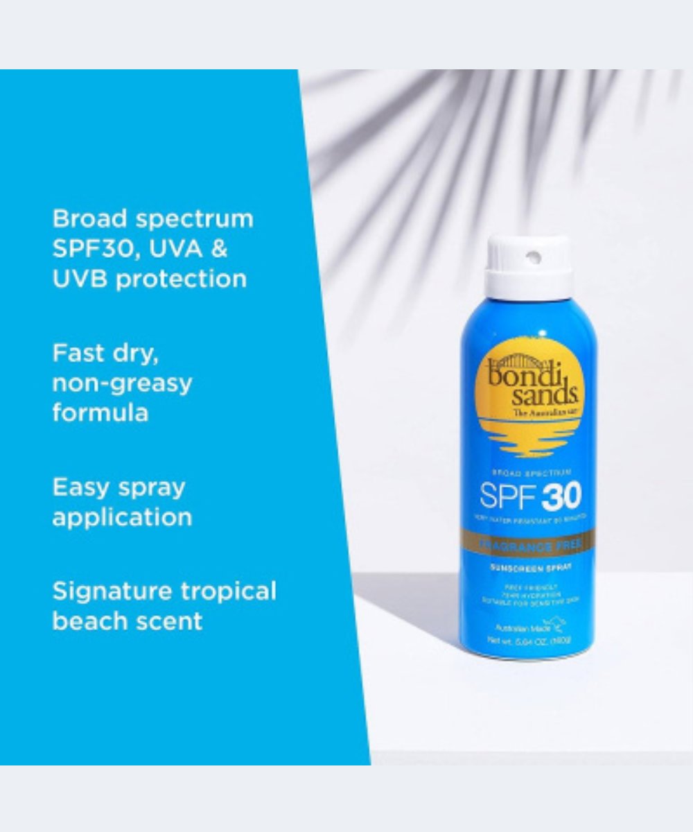 Bondi Sands SPF 30 Aerosol Mist Spray Fragrance Free 