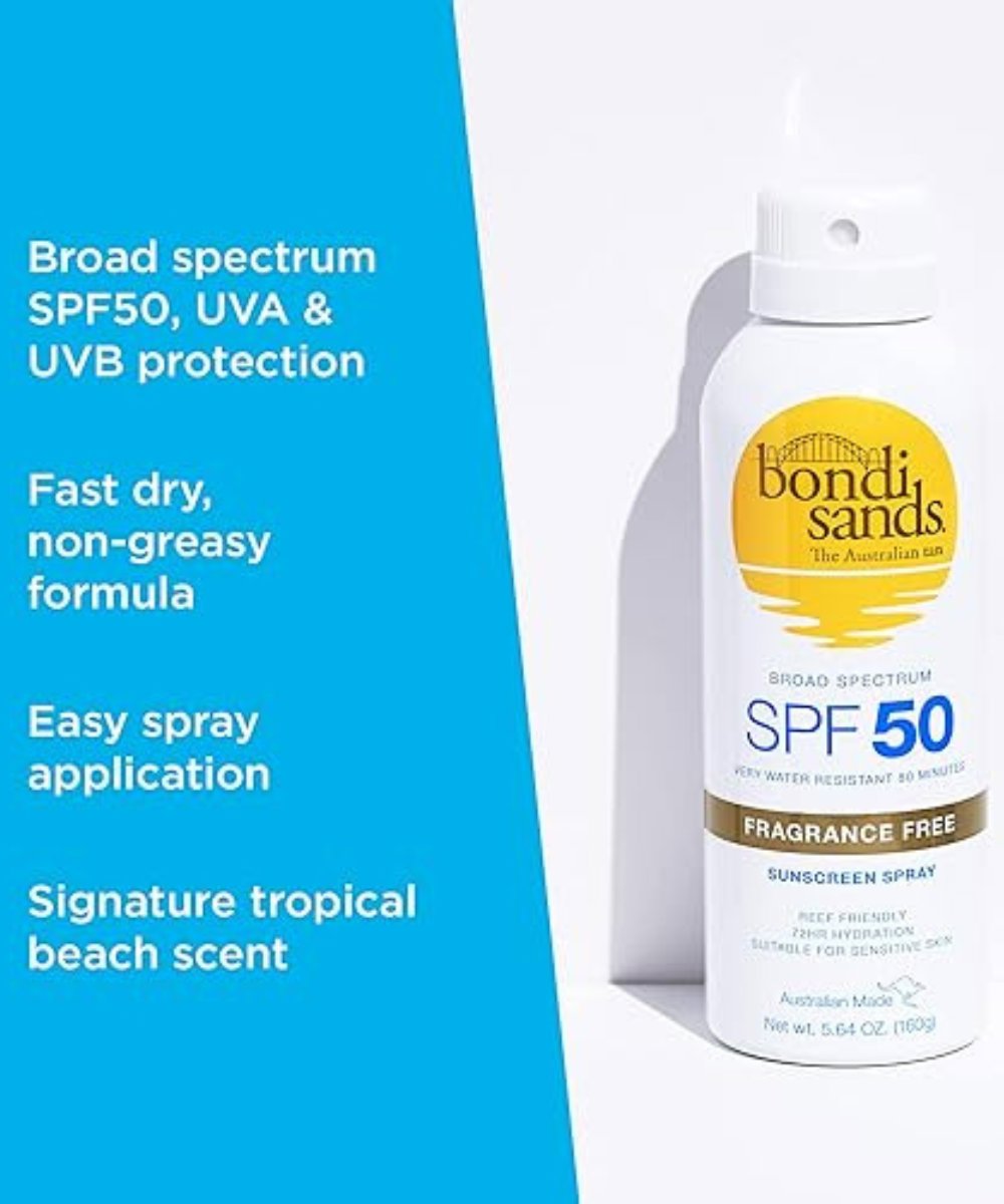 Bondi Sands SPF 50+ Aerosol Mist Spray Fragrance Free 