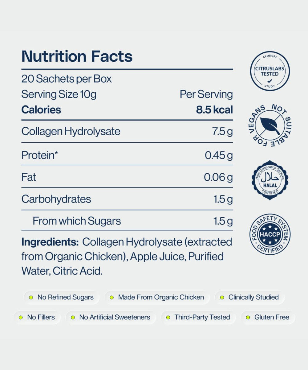 Health Nag Bioactive Collagen Jelly Sachets – Green Apple 