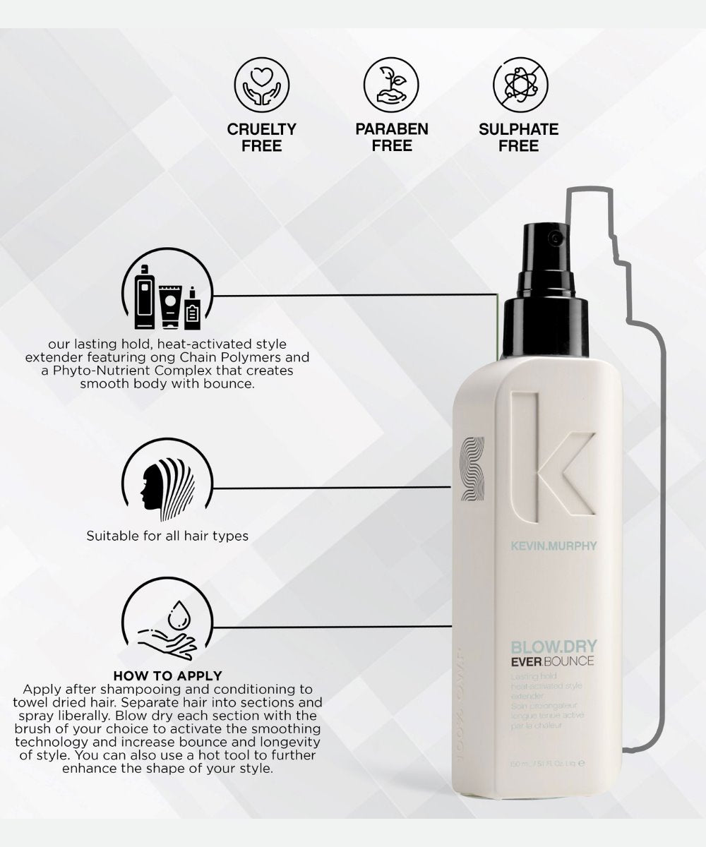 Kevin Murphy Ever Bounce Blow Dry Hair Spray for Bouncy Hair 