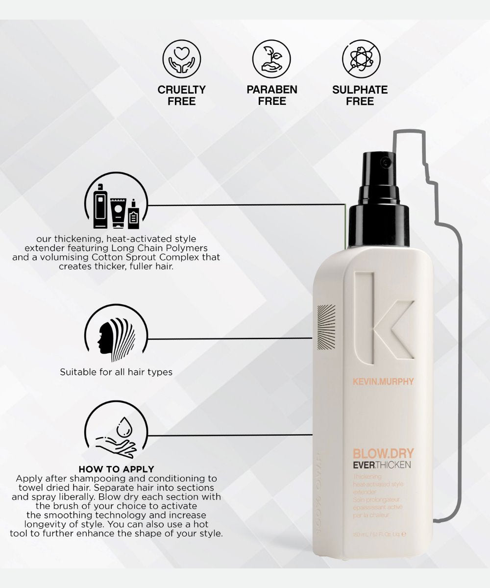 Kevin Murphy Ever Thicken Blow Dry Hair Spray for Thickening Effect 