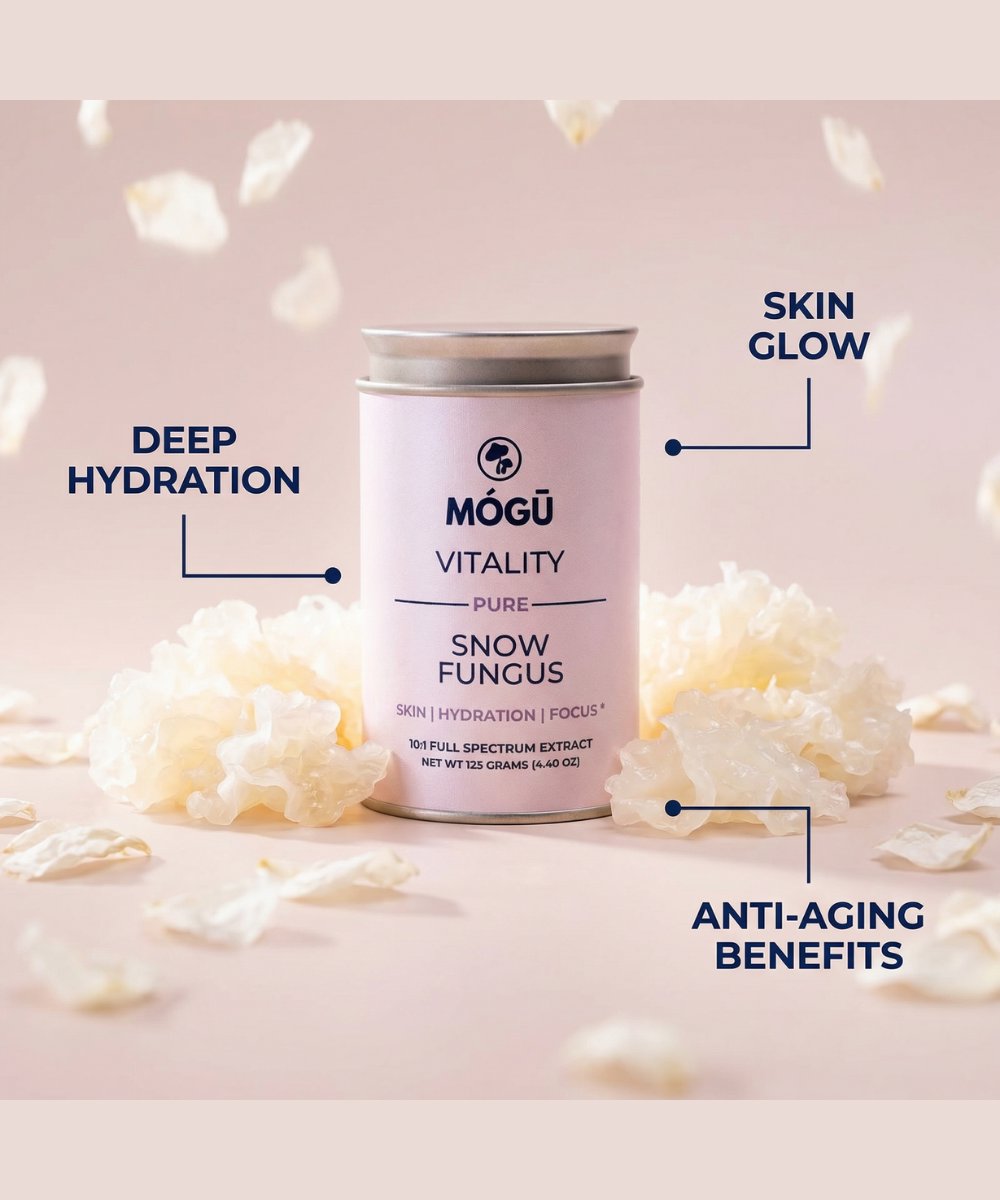 Mogu Mushrooms Vitality Organic Snow Fungus Mushroom 