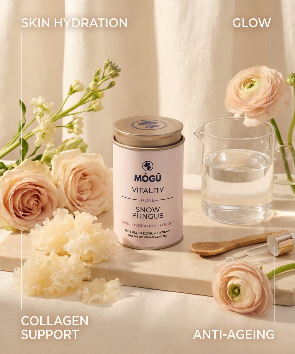 Mogu Mushrooms Vitality Organic Snow Fungus Mushroom 