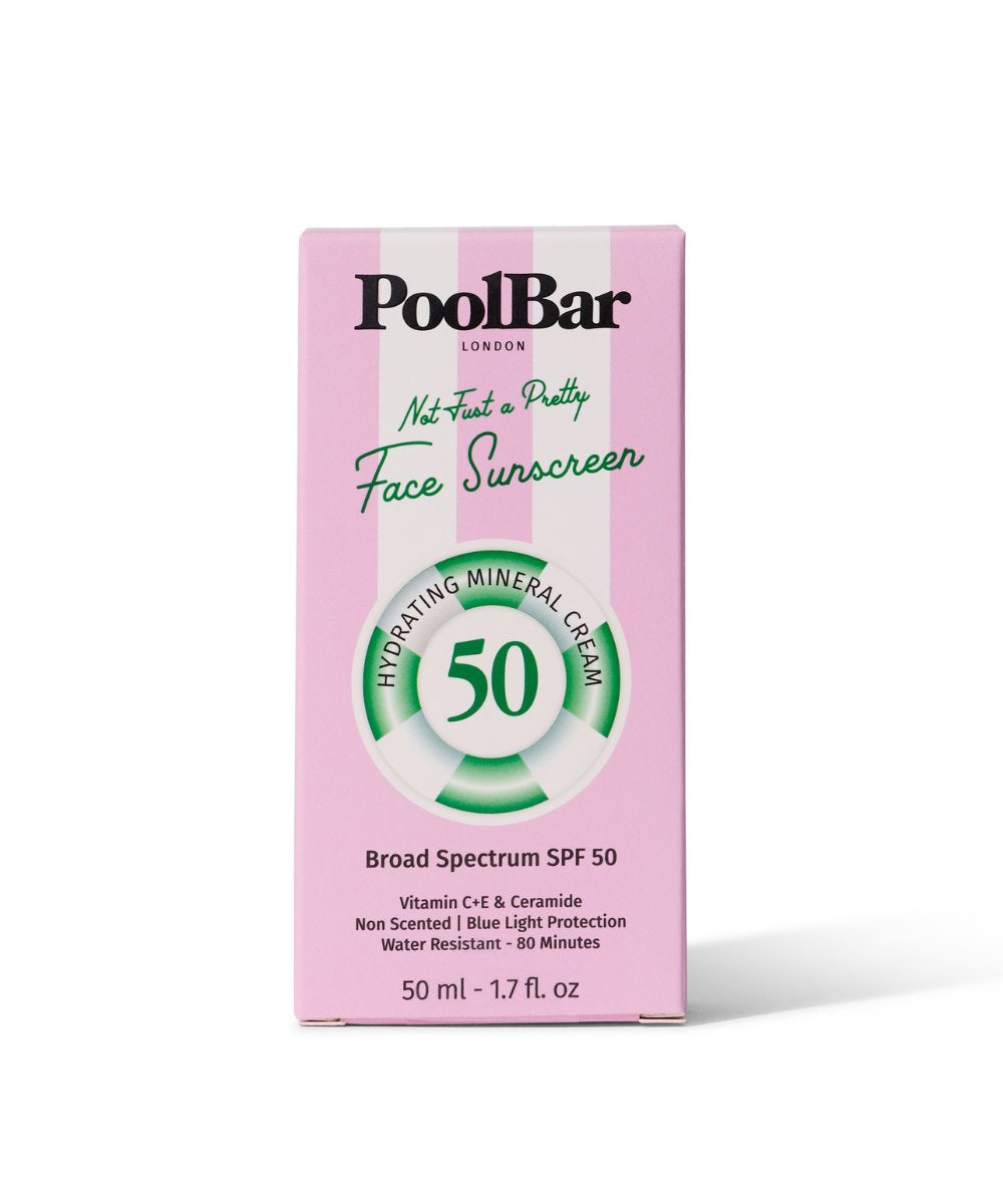 PoolBar London Not Just A Pretty Face - Mineral Face Broad Spectrum SPF 50 Sunscreen 