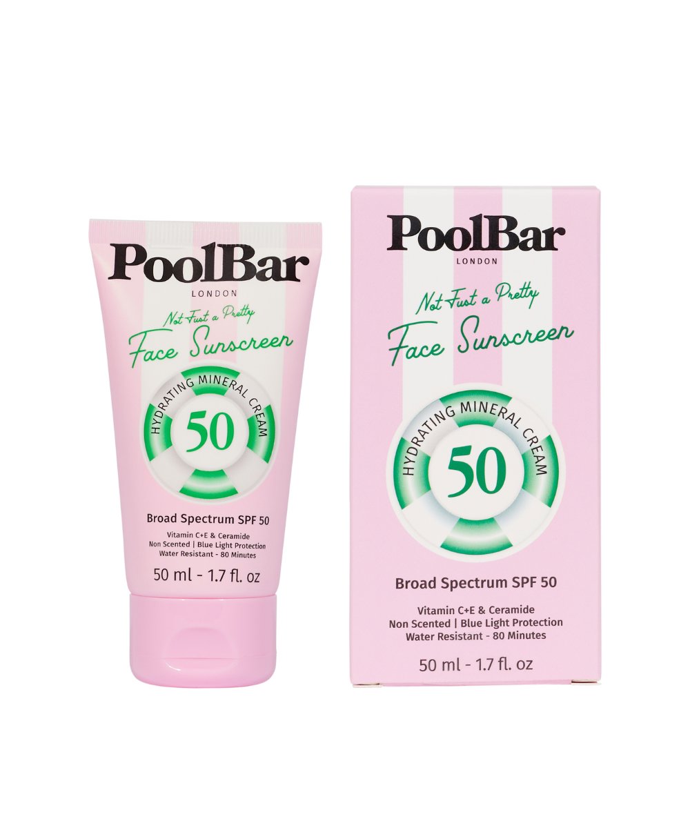 PoolBar London Not Just A Pretty Face - Mineral Face Broad Spectrum SPF 50 Sunscreen 