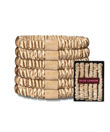 SILKE London Silk Hair Ties - Coco (Champagne) 