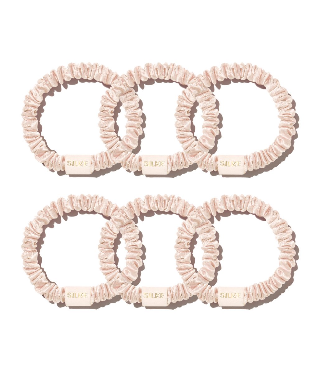 SILKE London Silk Hair Ties - Coco (Champagne) 