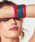 SILKE London Silk Hair Ties - Frida (Multi-coloured Jewel) 