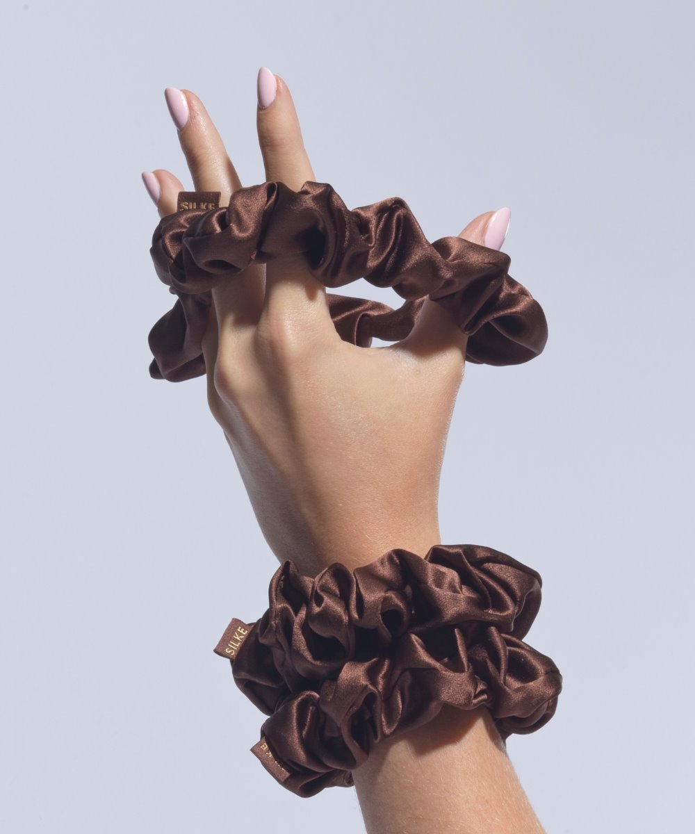 SILKE London SILKE Hair Scrunchies - Brown 