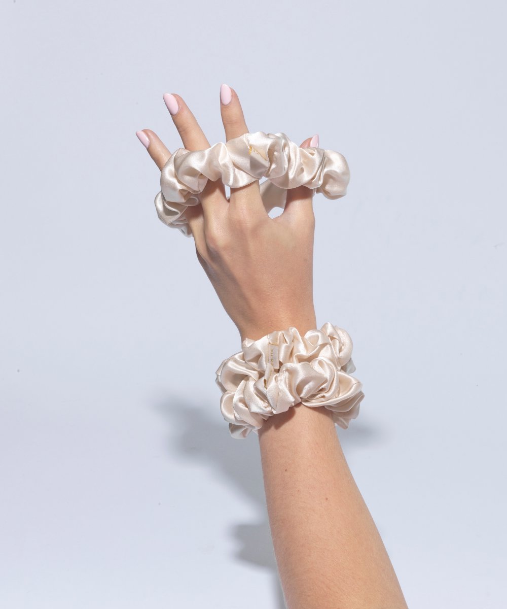 SILKE London SILKE Hair Scrunchies - Cream 