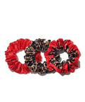 SILKE London SILKE Hair Scrunchies - Leopard Red 