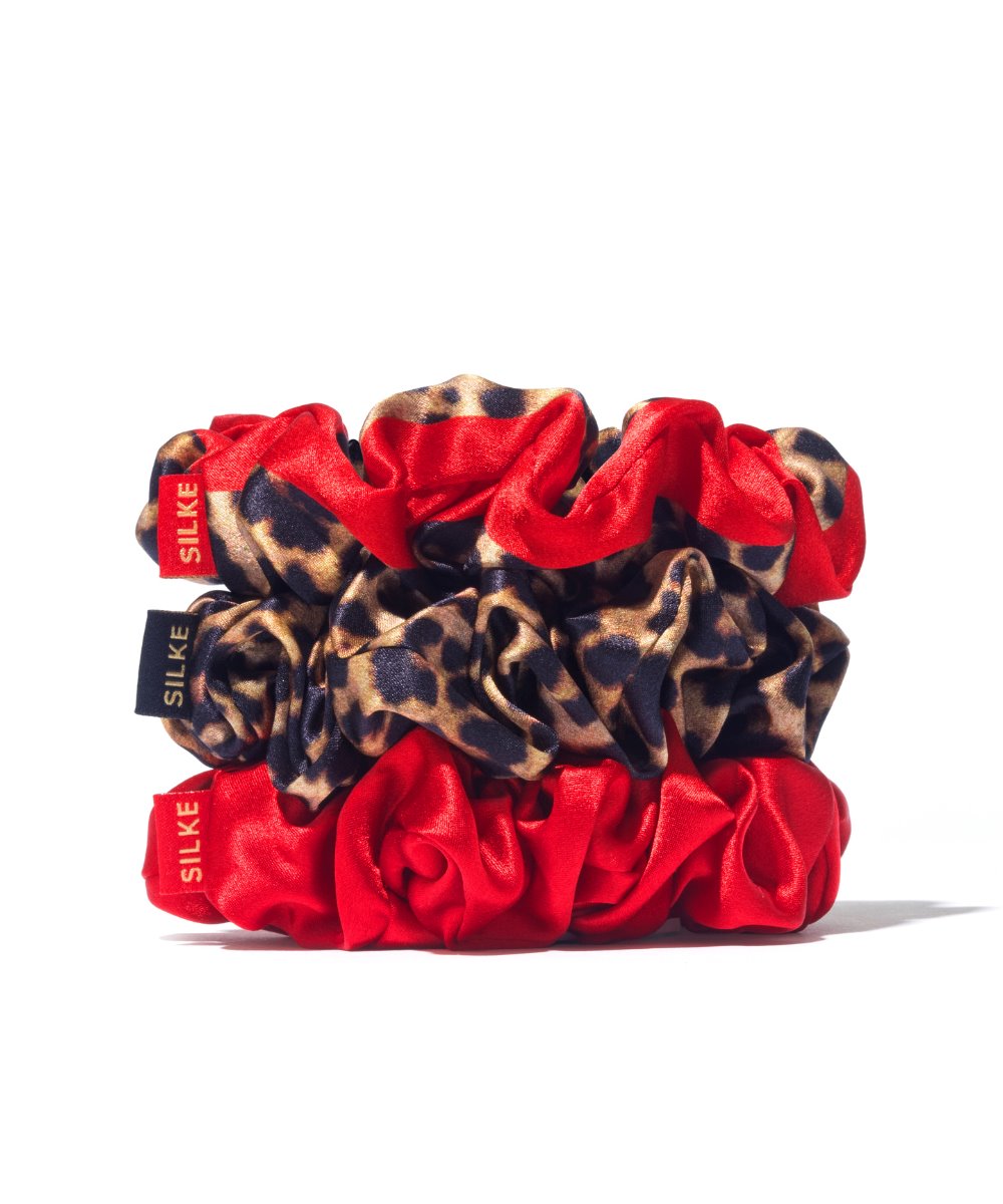 SILKE London SILKE Hair Scrunchies - Leopard Red 