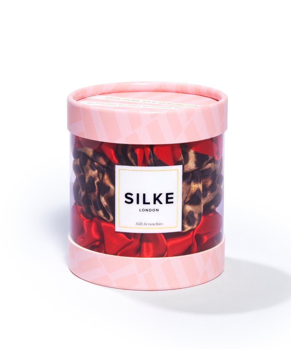 SILKE London SILKE Hair Scrunchies - Leopard Red 