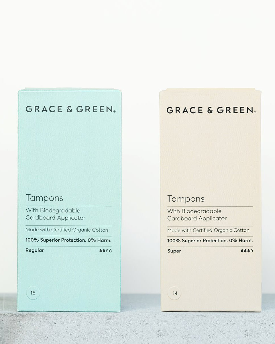 Grace & Green Organic Biodegradable Applicator Tampons - Regular 
