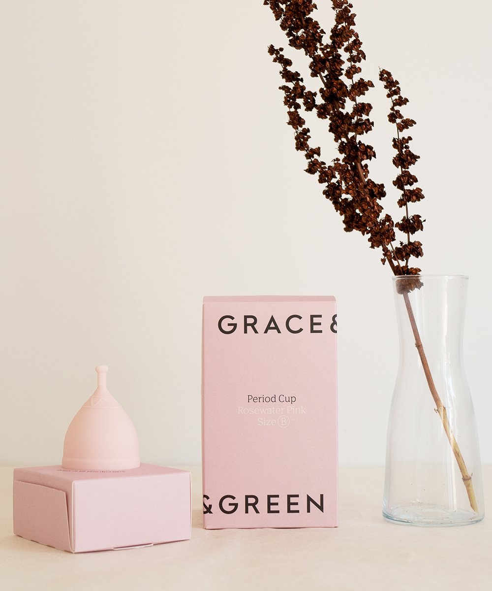 Grace & Green Period Cup Size B - Rosewater Pink 