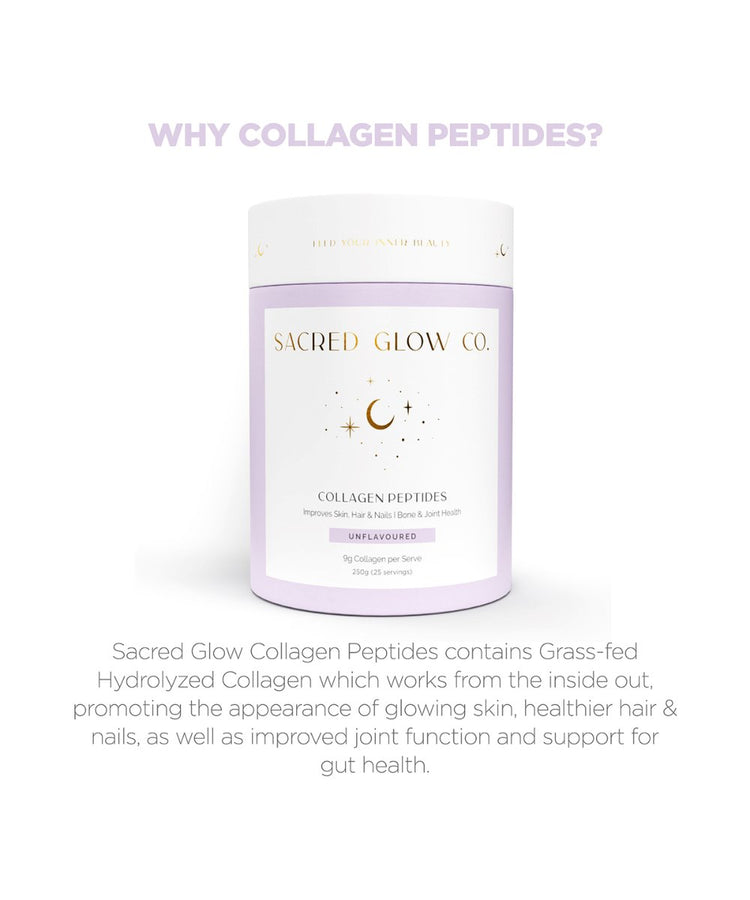 Sacred Glow Co. Collagen Peptides - Unflavoured Hydrolysed Bovine Collagen 