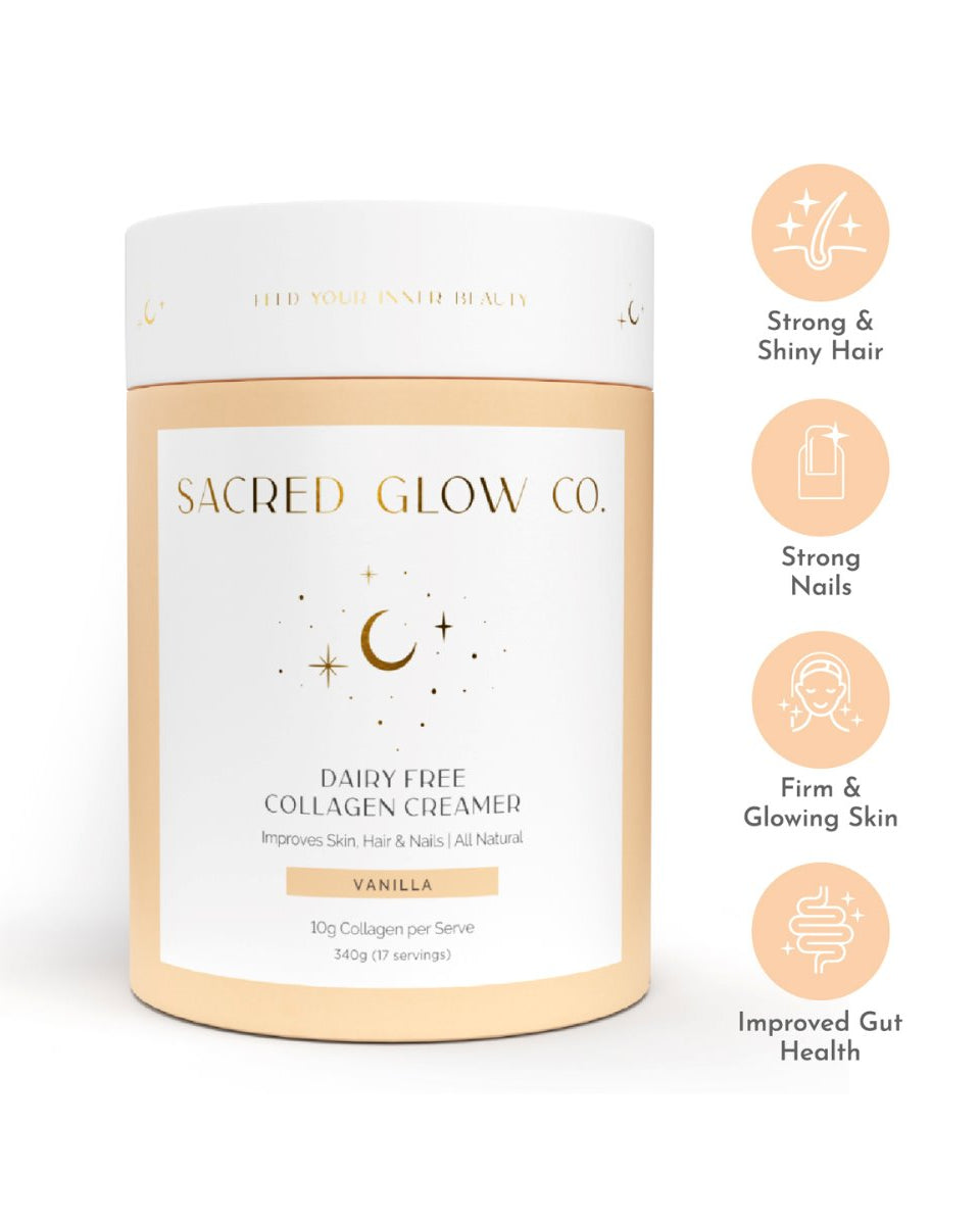 Sacred Glow Co. Dairy Free Collagen Creamer - Natural Coconut Flavour 