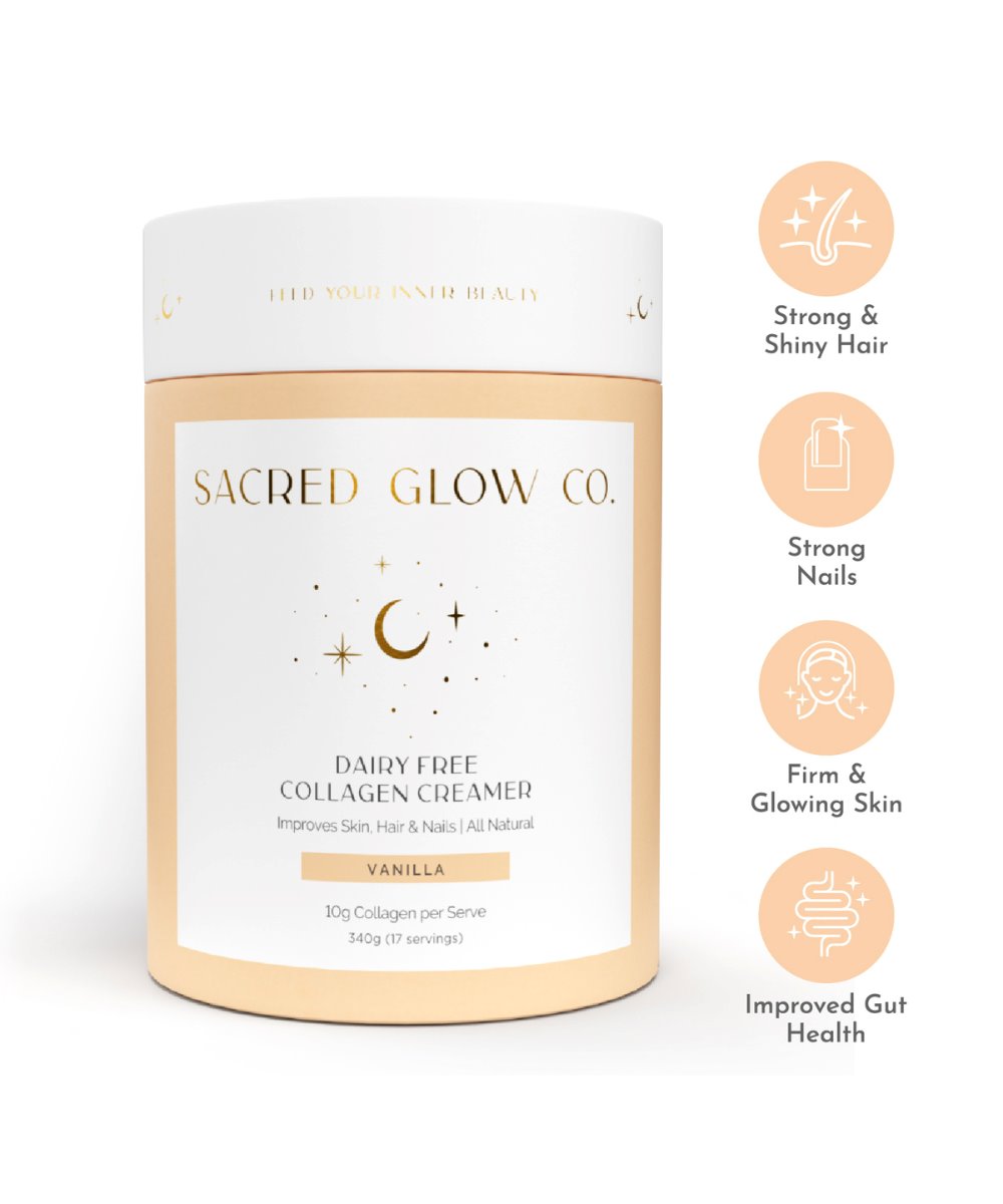 Sacred Glow Co. Dairy Free Collagen Creamer - Natural Coconut Flavour 