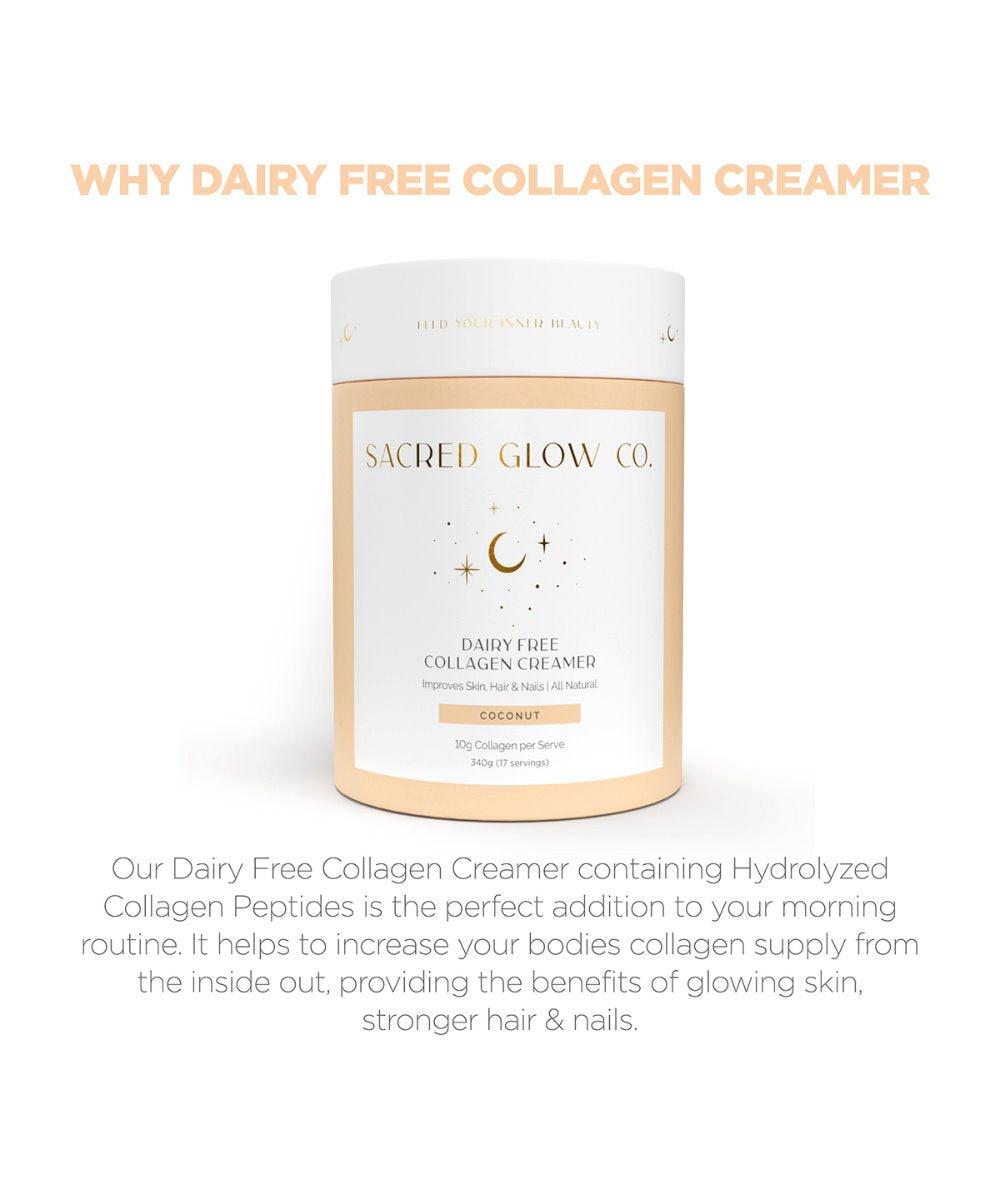 Sacred Glow Co. Dairy Free Collagen Creamer - Natural Coconut Flavour 